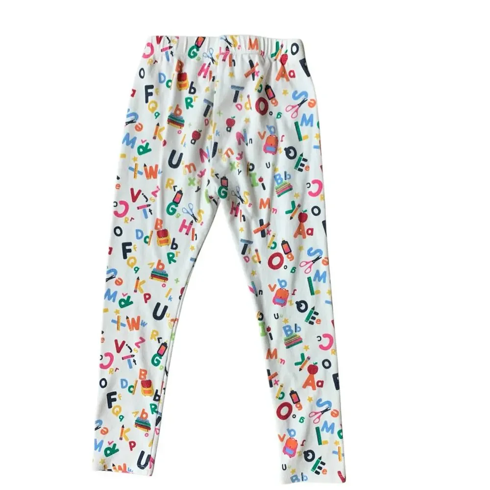 Gymboree Alphabet Back to School Knit Leggings